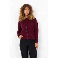 Soyaconcept Strickjacke "SC-ORLEAN 2", Damen, Gr. XXL, rot (dunkelrot