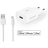 Nedis Netzladegerät 12 W 1x 2.4 A A - Anzahl der Ausgänge: 1, USB-A, Lightning 8-Pin (Lose) Kabel, Single Voltage Output