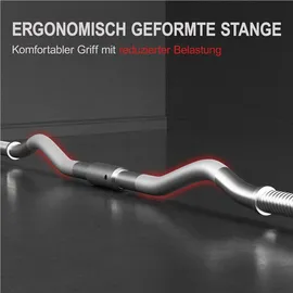 Yaheetech Langhantel 25 kg SZ Curlset Hantel-Set schwarz