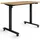 eSmart Germany ETX-121BBA 120 x 60 cm Bambus Dekor Ergonomischer Steh-Sitz-Schreibtisch auf Rollen Stufenlos elektrisch höhenverstellbar 78,... - Braun