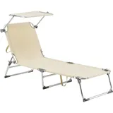 [en.casa] Legorreta Sonnenliege 189 x 57 x 28 cm Beige