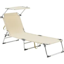 [en.casa] Legorreta Sonnenliege 189 x 57 x 28 cm Beige