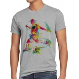 style3 T-Shirt WM 2026 Deutschland Fußball Weltmeisterschaft trikot fahne EM grau XXXL