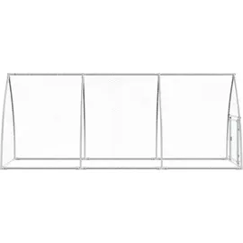 vidaXL Hühnerkäfig Silbern 300x105x120 cm Verzinkter Stahl