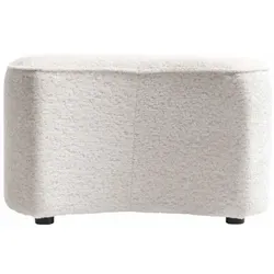 COCO Maison Roan Pouf Hocker Mond, Creme