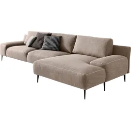 Designwerk Eckcouch Leder 3-Sitzer Beige