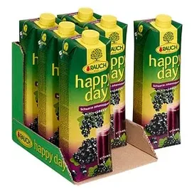 Happy Day Fruchtnektar Schwarze Johannisbeere 6x 1,0 l