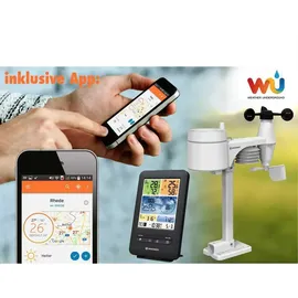 Bresser WLAN Farb-WetterCenter mit 5-in-1 Profi-Sensor V