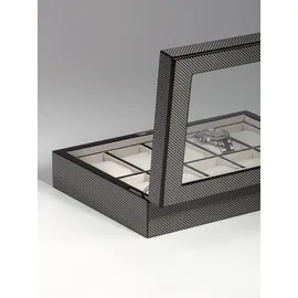Rothenschild Uhrenbox für 10 Uhren Holz Carbon/Grau/Schwarz