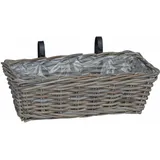 vidaXL Hängender Blumentopf Korb 48 x 22 x 15 cm Grau