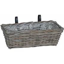 vidaXL Hängender Blumentopf Korb 48 x 22 x 15 cm Grau