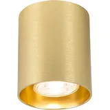 QAZQA Tubo 2-flg. rund gold Aluminium