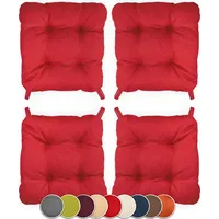 Sunnypillow 4er Set Stuhlkissen mit Klettverschluss Maße: 40 (vorne)