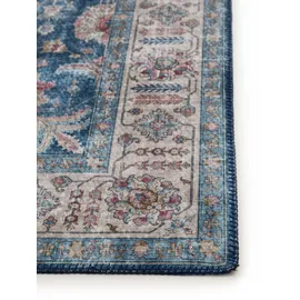 benuta Kunstloft Teppich, Blau, Textil, Orientalisch, Rechteckig, 200x1 cm, Gots, waschbar, Teppiche & Böden, Teppiche