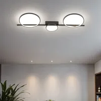 Licht-Erlebnisse Deckenleuchte Aluminium Schwarz länglich warmweiß 3000 K 1100