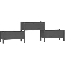 vidaXL Pflanzkübel 245,5 x 44 x 75 cm Grau