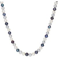 Valero Pearls Halsschmuck, Damen Sterling Silber Süßwasser-Zuchtperle Multicolor - 2244, (100% Sterling Silver, 42 cm)