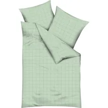KAEPPEL Musselin Grid Blau 155 x 220 cm + 80 x 80 cm