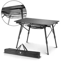 STAHLWERK Campingtisch CT-30 ST Faltbarer und höhenverstellbarer Alu-Klapptisch