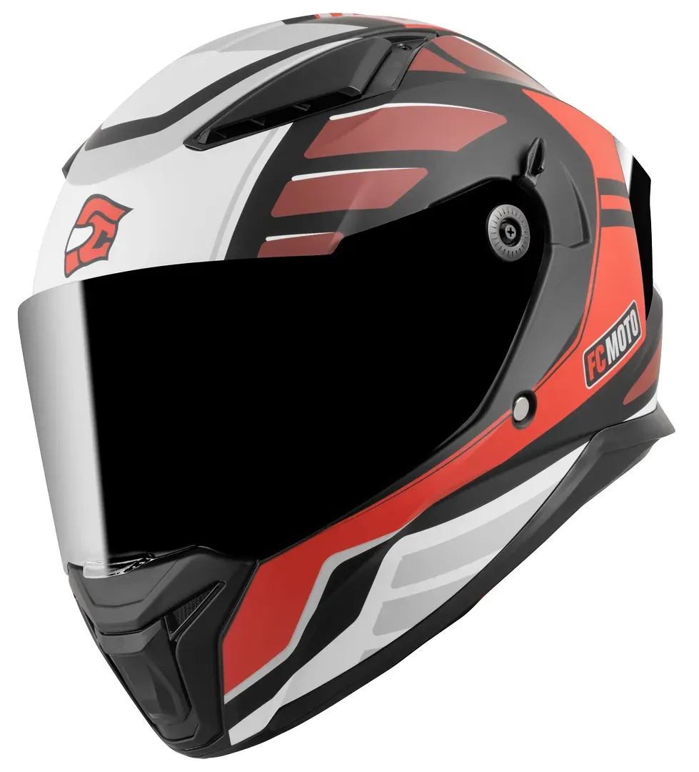 FC-Moto FF130SV Cavion Helm, schwarz-rot, Größe XS für Frauen