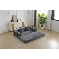 Modernes Klappsofa mit Memory-Schaum, ausziehbarer Sessel, Matratze, Gästesofa mit Schlaffunktion, Bodensofa fürs Wohnzimmer, keine Montage