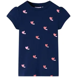 Kinder-T-Shirt Marineblau 116