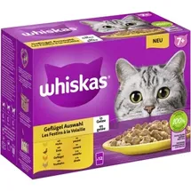 Whiskas 7+ Geflügel Auswahl in Gelee Multipack 12 x 85 Gramm Katzennassfutter