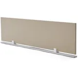 Schreibtisch-Trennwand Stoff grau/sand beige 180x38.5x2 cm