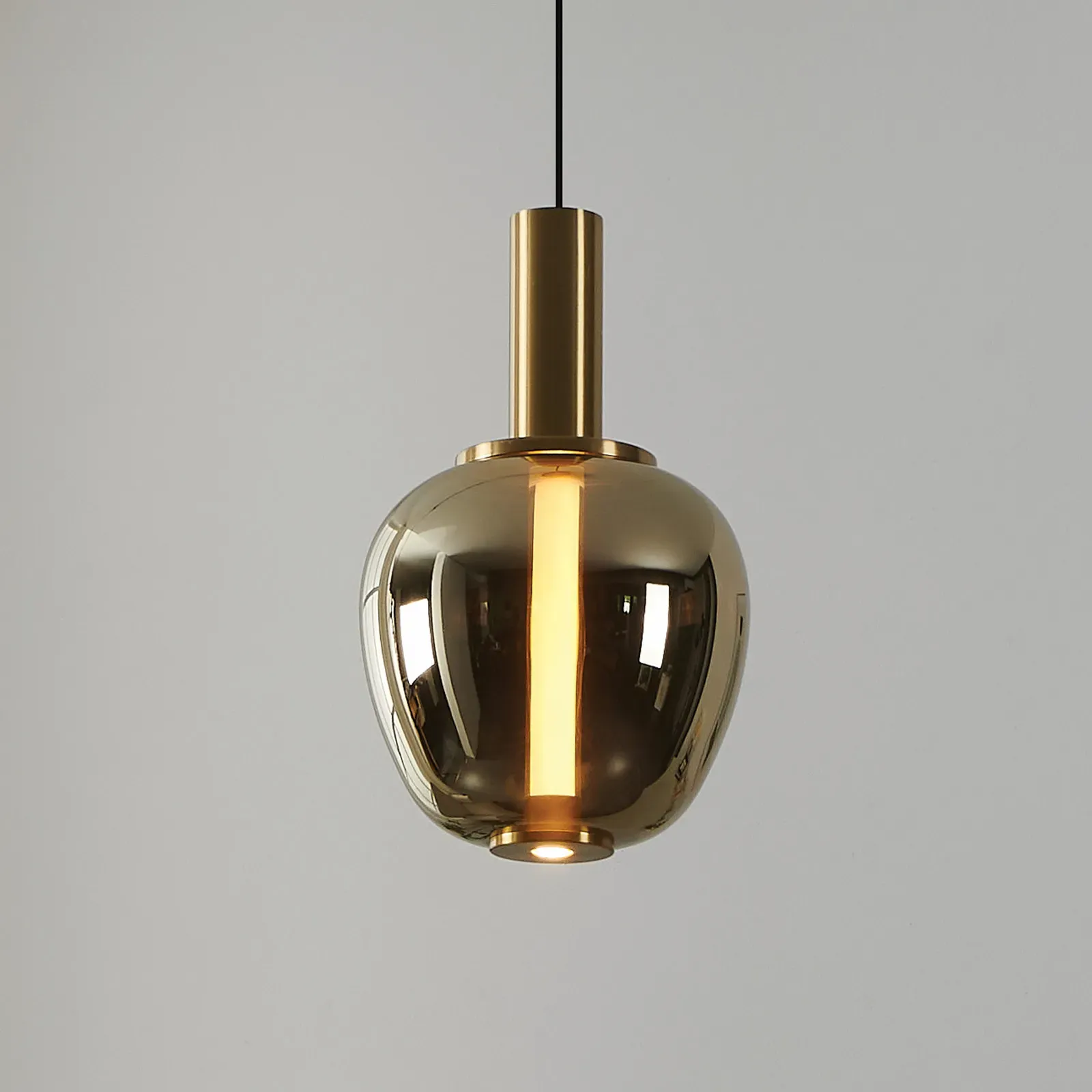Pendelleuchte Stars of Light, Fruitera, dimmbar, Gold / Messing, für Wohnzimmer, Glas, Modern