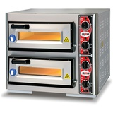 GMG Catering Oven Pizzaofen elektrisch | 1+1 Ø39cm | 7 kW | 400V Edelstahl 2 Backkammern