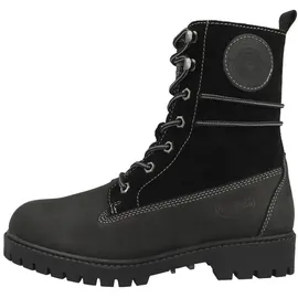 Dockers by Gerli Damen Combat Boots, Frauen Stiefeletten,warm gefüttert,Winterschuhe,Stiefel,Bootee,Booties,halbstiefel,schwarz,42 EU - 42 EU