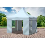 Faltpavillon Faltzelt Pavillon 3x3 Grau Gartenzelt Klappzelt Wasserdicht