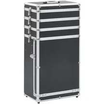 vidaXL Kosmetikkoffer, Schminkkoffer Aluminium schwarz