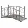 deluke Gartenbrücke PARIS 91,7 x 79,3 x 181,4 cm Schwarzbraun