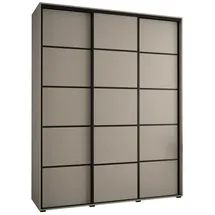 möbel kryspol Schwebetürenschrank Dakota 200 x 235,2 x 45 cm Schwarz