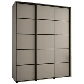 möbel kryspol Schwebetürenschrank Dakota 200 x 235,2 x 45 cm Schwarz