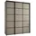 möbel kryspol Schwebetürenschrank Dakota 200 x 235,2 x 45 cm Schwarz
