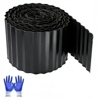 12M Rasenkante aus Cortenstahl, Beeteinfassung aus Metall 15 cm Hoch, Einfache Montage - Robustes Stay-in-Place Design, Rasenkante aus Metall, für GartenBeet, Rasen und Wege inkl. Handschuhe
