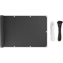 KS Handel 24 Premium Balkonsichtschutz Überlänge Sonnenschutz Balkonverkleidung (110x50 cm Dunkelgrau)