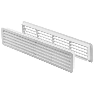 MS Beschläge Lüftungsgitter Kunststoff Weiß paarweise 457mm x 92mm