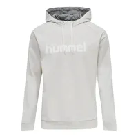 Hummel HmlGO Cotton Logo Hoodie, EGRET Melange, S