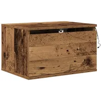 VidaXL Nachttisch mit LED Wandmontage Altholz 50x36x30 cm
