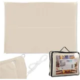 Relaxdays Sonnensegel rechteckig beige 3,0 x 4,0 m