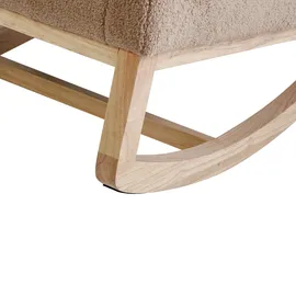 Beliani Schaukelsessel Alsta Bouclé 72 x 71 x 70 cm Beige