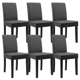 [en.casa] Esszimmerstuhl-Set, Grau, Kunststoff, 43x89x54 cm, Esszimmer, Stühle, Esszimmerstühle, Vierfußstühle