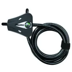 MasterLock 8417EURDPRO, Kabelschloss, Schwarz, Stahl, Vinyl, Vinyl, Stahl, 1800