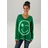 Aniston CASUAL Strickpullover mit eingestricktem Smiley Grün 32/34