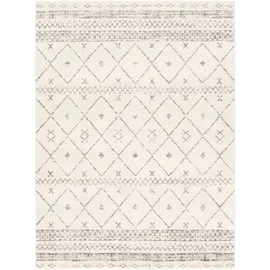 livabliss Nagano Boho Design 140x200 cm – Moderner skandinavischer Stil mit geometrischem Muster – ideal für Wohnzimmer, Schlafzimmer oder Esszimmer, in Weiß & Grau