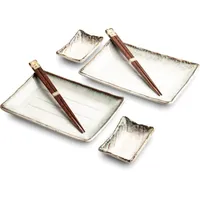 WESTCRAFT Sushi Teller Set 6-teilig für 2 Personen Weiß