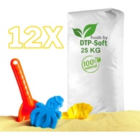 300kg Spielsand Quarzsand Sandkasten 0,1-0,4mm Dekosand Kinderspielsand 12x25kg